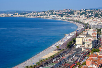 Fototapeta na wymiar French riviera coast, Nice, France