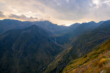 Obraz premium Italian Alps sunset near Gavia Pass