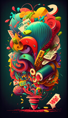 colorful background "Ai Generative"