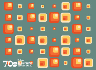 square tile floating pattern 1970s theme modern art background use for advertisment poster website banner landing page product package design vector eps.