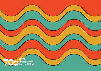 river flow pattern with rainbow1970s theme modern art background use for advertisment poster website banner landing page product package design vector eps.