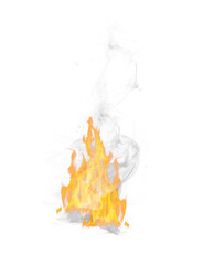 Illustration of fire with smoke