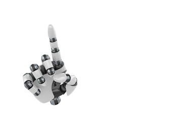 Digital generated image of robotic hand pointing
