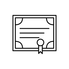 Certificate line icon