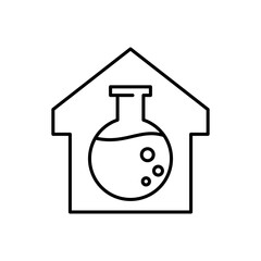 Science lab line icon
