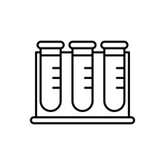 Lab test tube line icon