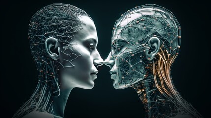 A relationship with artificial intelligence. Generative AI. 