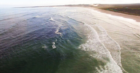 High angle view of waves in sea