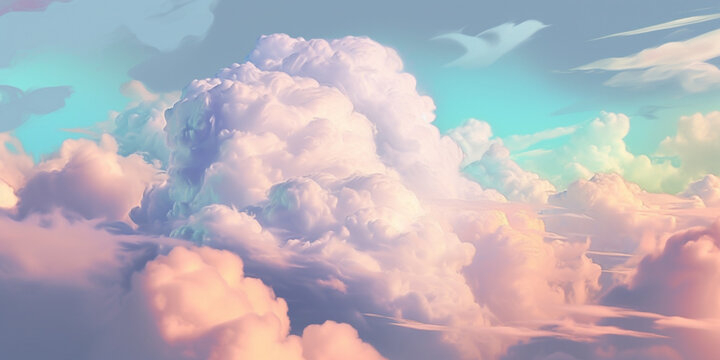 pastel clouds in the sky