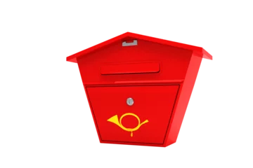 Deurstickers Digitally generated image of red mailbox  © vectorfusionart