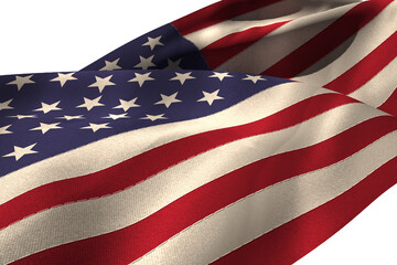 Fototapeta premium Waving flag of America