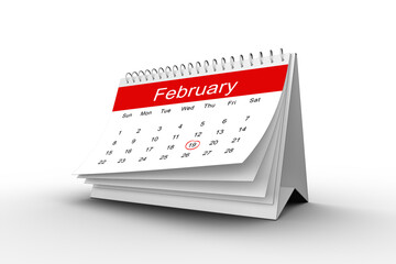 February dates on calendar