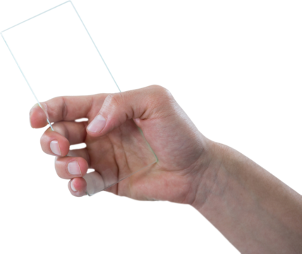 Close up of hand using futuristic mobile phone - Powered by Adobe