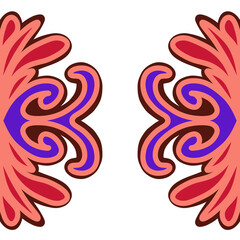 Obraz premium Mandala Flowers Batik Aesthetic 