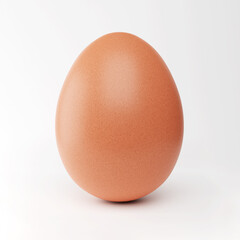 Fresh chicken egg isolated on white