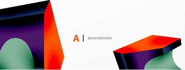 Abstract background - 3d abstract shape. Wallpaper for concept of AI technology, blockchain, communication, 5G, science, business