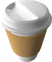 Close up of disposable cup