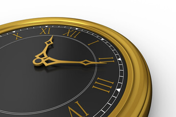 Close-up of clock hands
