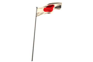 Low angle view of japan flag on pole