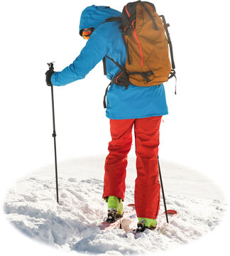 Full length of skier skiing on snow