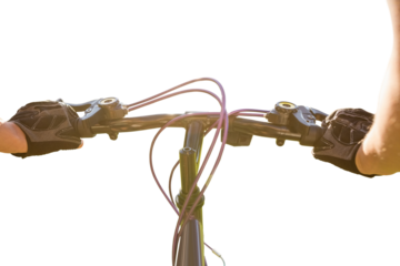 Cropped image of person riding bicycle 