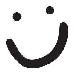 Smiley face over white background