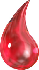 Obraz premium Red shiny water drop