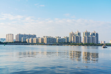 Scenery of the Skyline and View of the Pearl River in Guangzhou, China