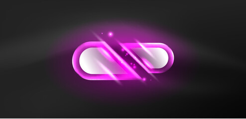 Abstract background glowing neon light geometric shapes. Space cosmic or magic energy vector wallpaper For Wallpaper, Banner, Background, Card, Book Illustration, landing page