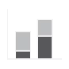 Fotobehang Stacked bar graph over black background © vectorfusionart