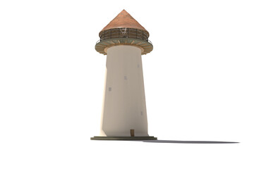 Lighthouse over white background