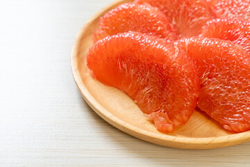 fresh red pomelo fruit or grapefruit