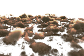 Digitally composite image of brown clouds 