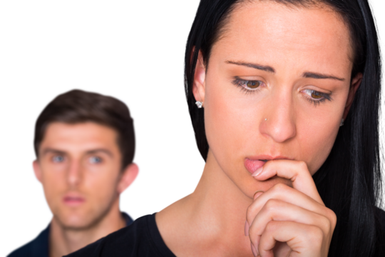Couple not talking after argument