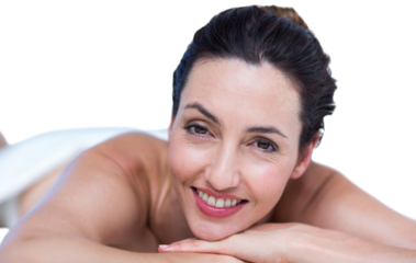 Woman relaxing on massage table