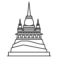bangkok temple illustration