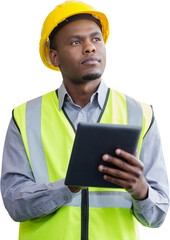 Male architect using tablet computer