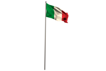 Pole with Italian flag