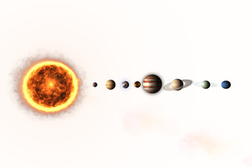 Illustrative image of planetary system