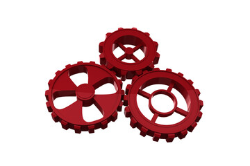 Red gear machine