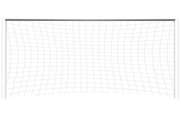 Soccer net against white background