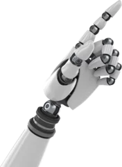 Tuinposter Close up of shiny robot hand © vectorfusionart