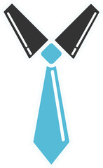 Digitally composite image of tie and collar