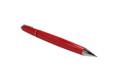 Foto op Plexiglas Red pen against white background © vectorfusionart