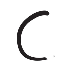 Digital image of letter c