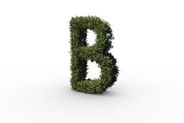 Letter b made of leaves