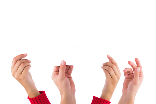 Various hands gesturing