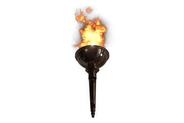 Digital image of burning sport torch