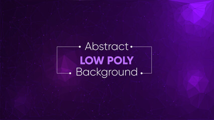Abstract low poly with purple theme background
