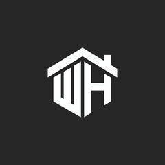 creative WH logo designs. WH home logo 